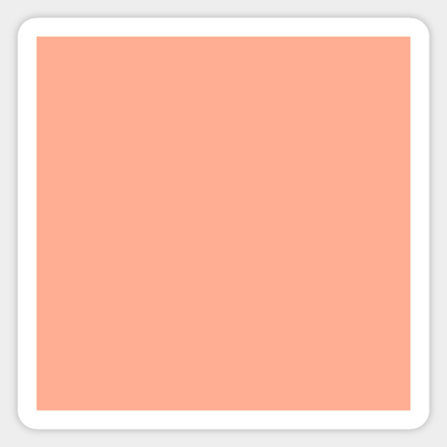 Peach Solid Color Peach Sticker TeePublic
